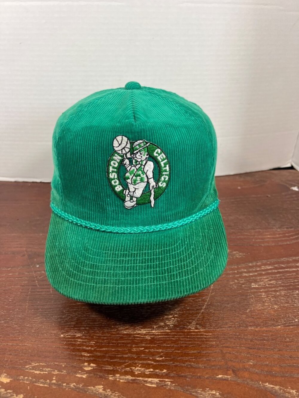 Vintage NBA Boston Celtics Green Corduroy Snapback Hat One Size AmaPro H4